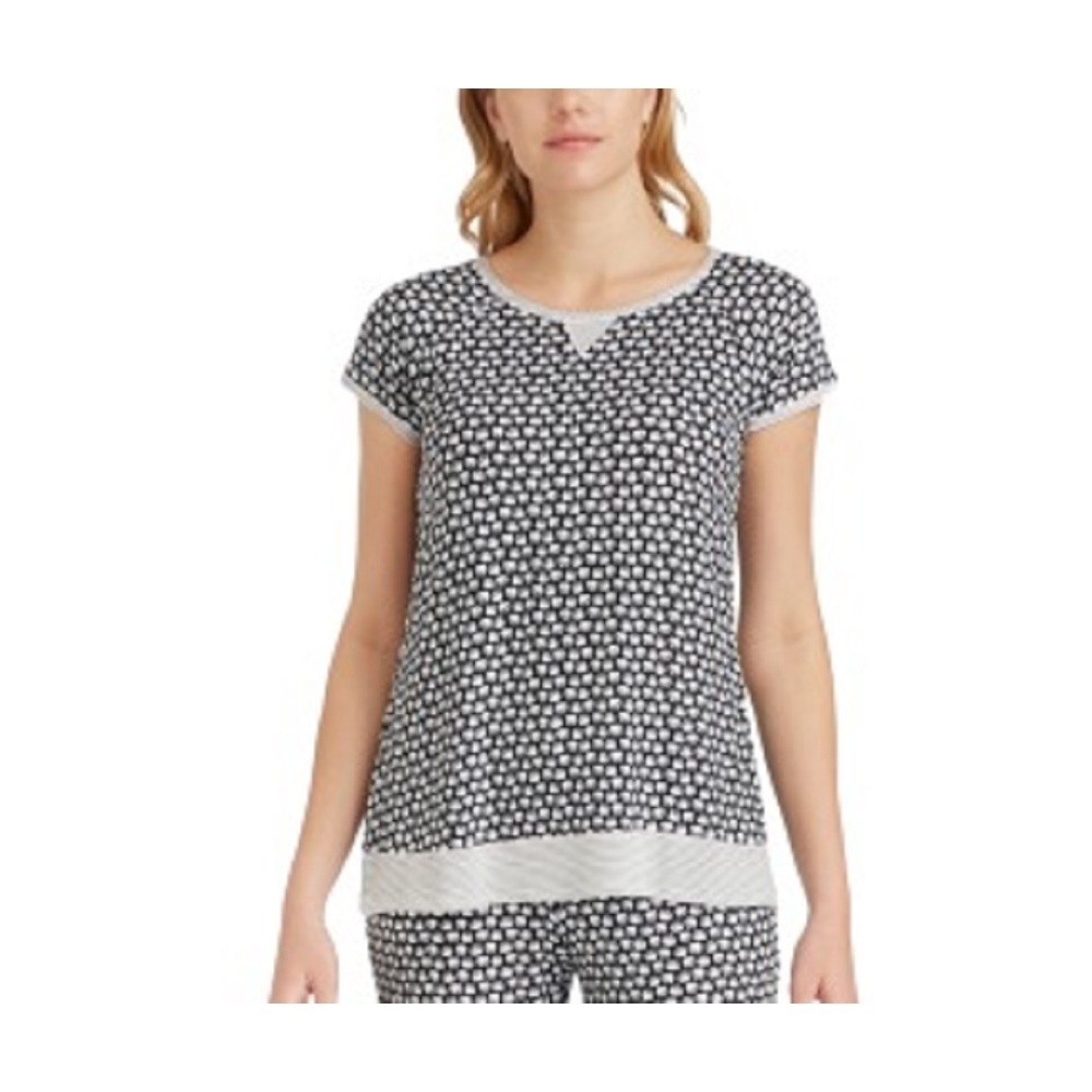 Layla Womens Scoop Neck Printed Pajama Top Only 1-Piece Size Medium